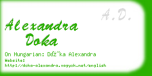 alexandra doka business card